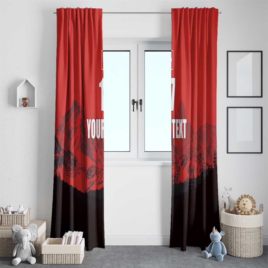 Custom Switzerland Football Window Curtain Swiss Alps