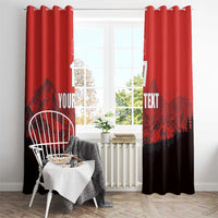 Custom Switzerland Football Window Curtain Swiss Alps