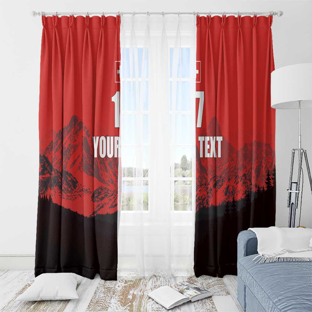Custom Switzerland Football Window Curtain Swiss Alps