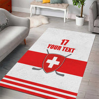 Custom Switzerland Ice Hockey Area Rug Come on La Nati