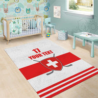Custom Switzerland Ice Hockey Area Rug Come on La Nati