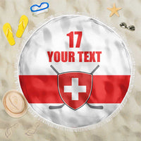 Custom Switzerland Ice Hockey Beach Blanket Come on La Nati