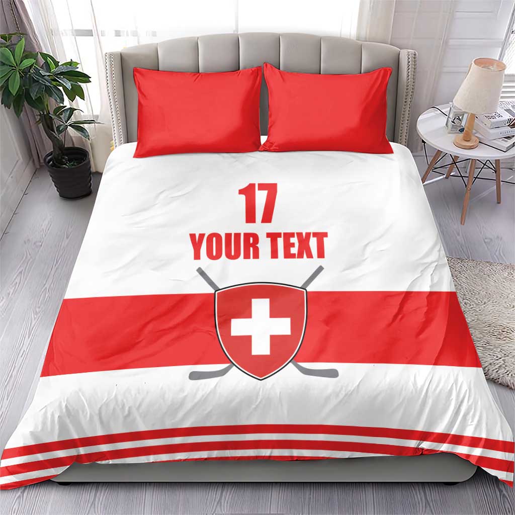 Custom Switzerland Ice Hockey Bedding Set Come on La Nati