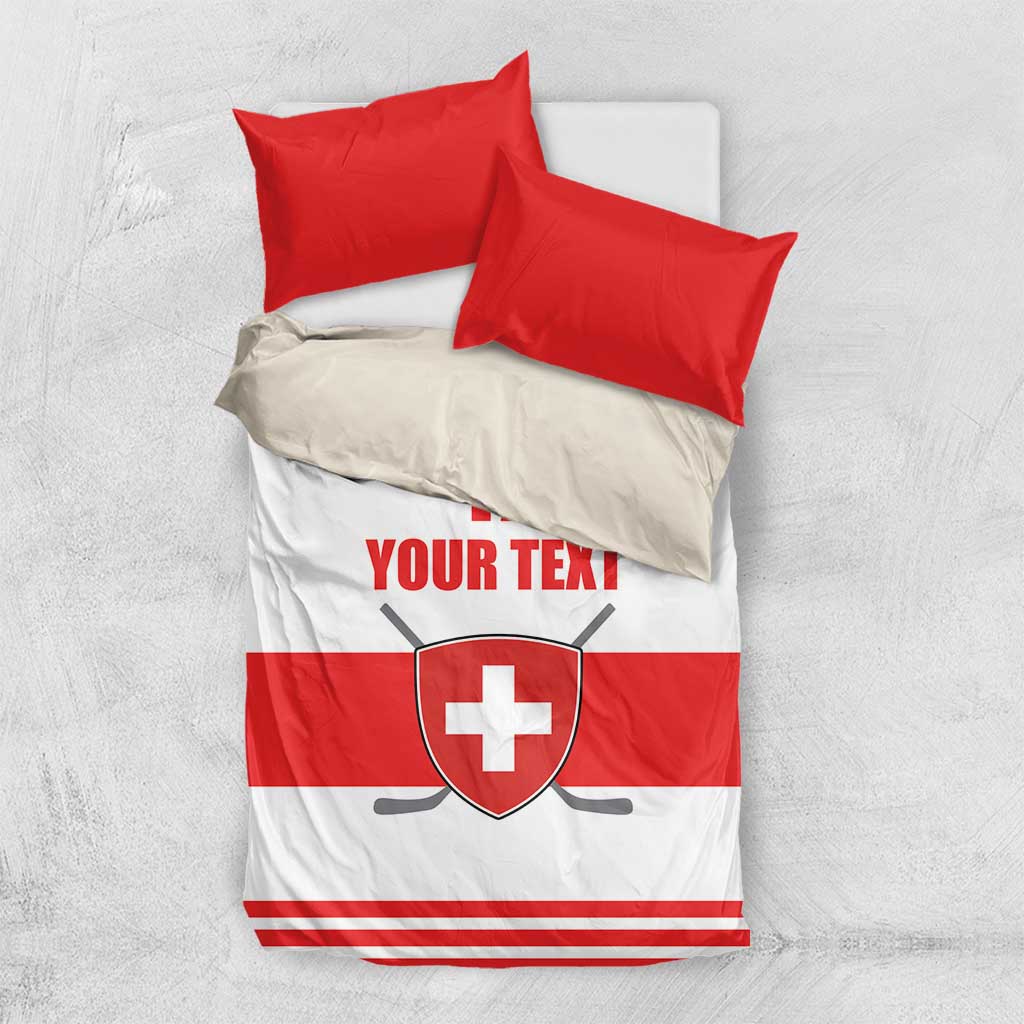Custom Switzerland Ice Hockey Bedding Set Come on La Nati
