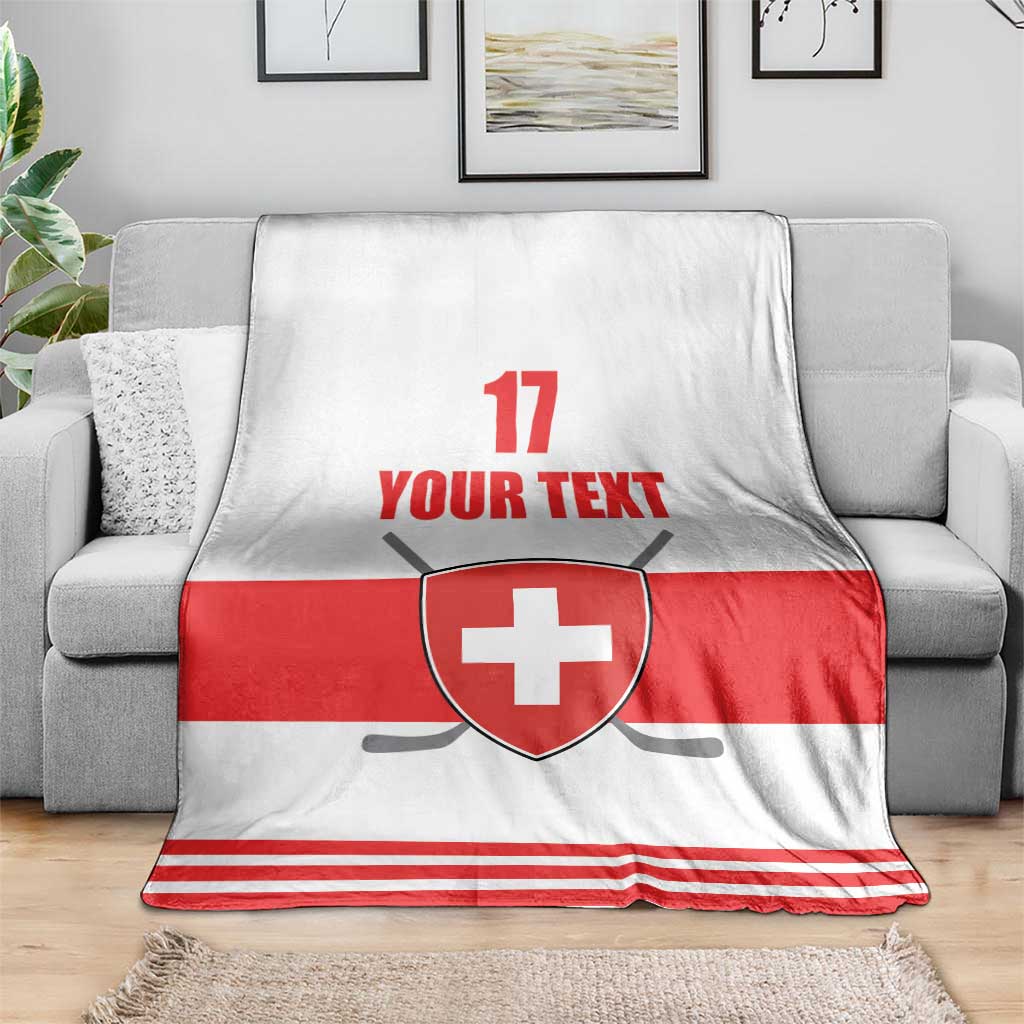 Custom Switzerland Ice Hockey Blanket Come on La Nati