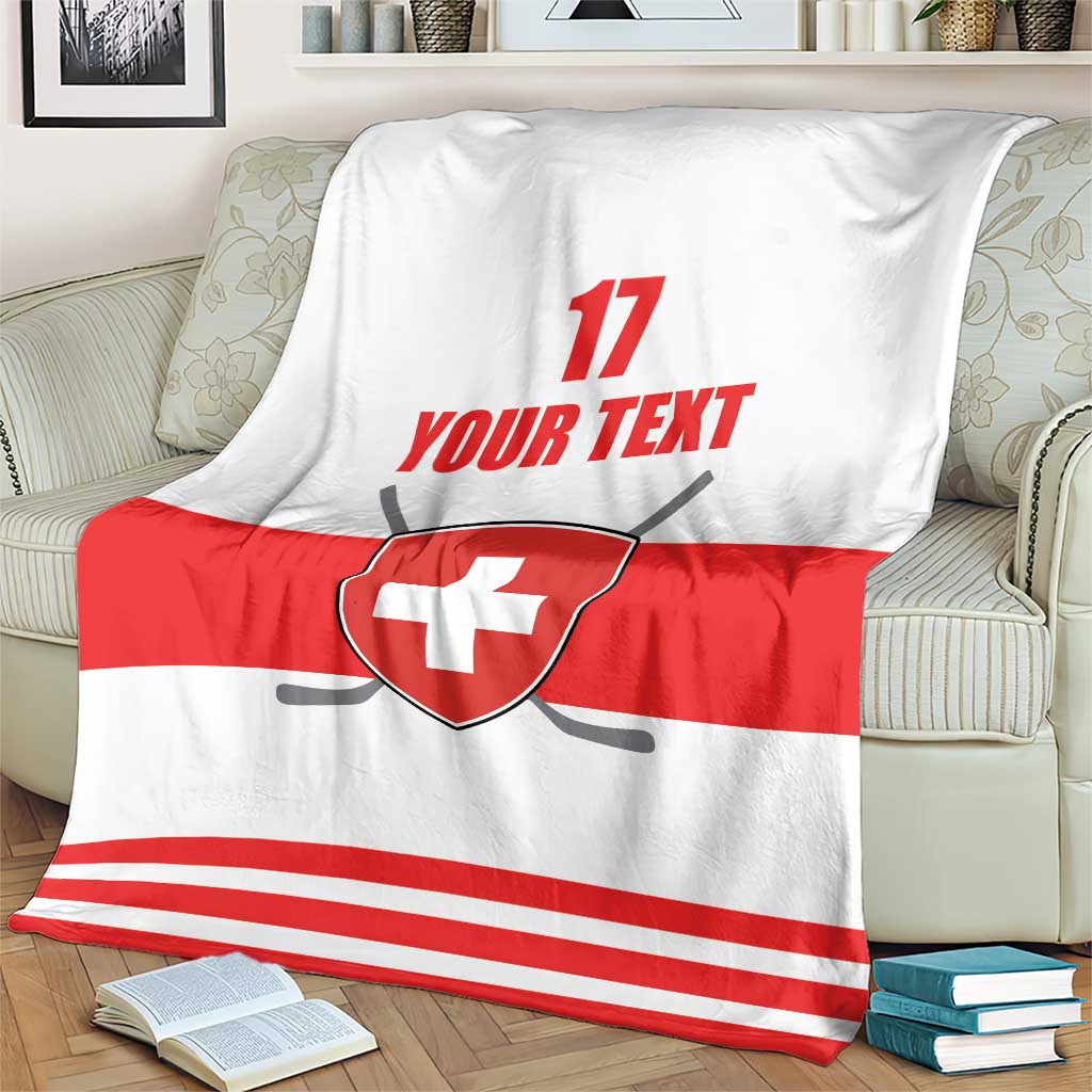 Custom Switzerland Ice Hockey Blanket Come on La Nati