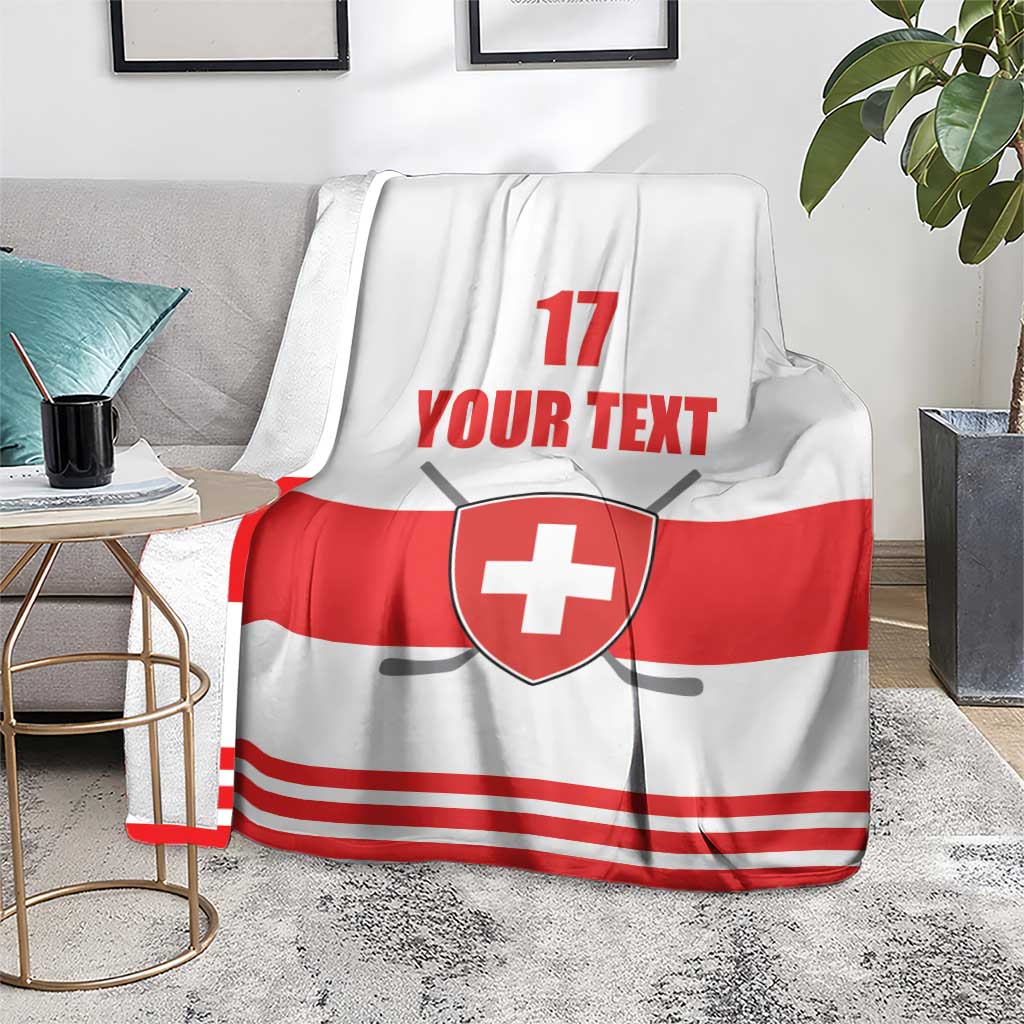 Custom Switzerland Ice Hockey Blanket Come on La Nati