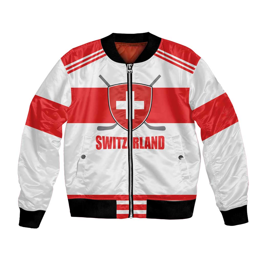 Custom Switzerland Ice Hockey Bomber Jacket Come on La Nati