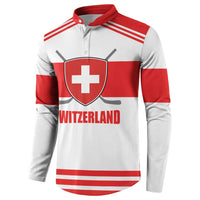 Custom Switzerland Ice Hockey Button Sweatshirt Come on La Nati