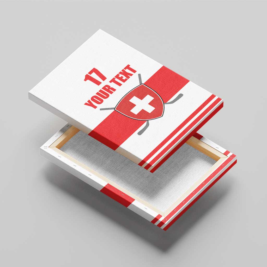 Custom Switzerland Ice Hockey Canvas Wall Art Come on La Nati