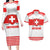 Custom Switzerland Ice Hockey Couples Matching Long Sleeve Bodycon Dress and Hawaiian Shirt Come on La Nati
