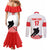 Custom Switzerland Ice Hockey Couples Matching Mermaid Dress and Long Sleeve Button Shirt Come on La Nati