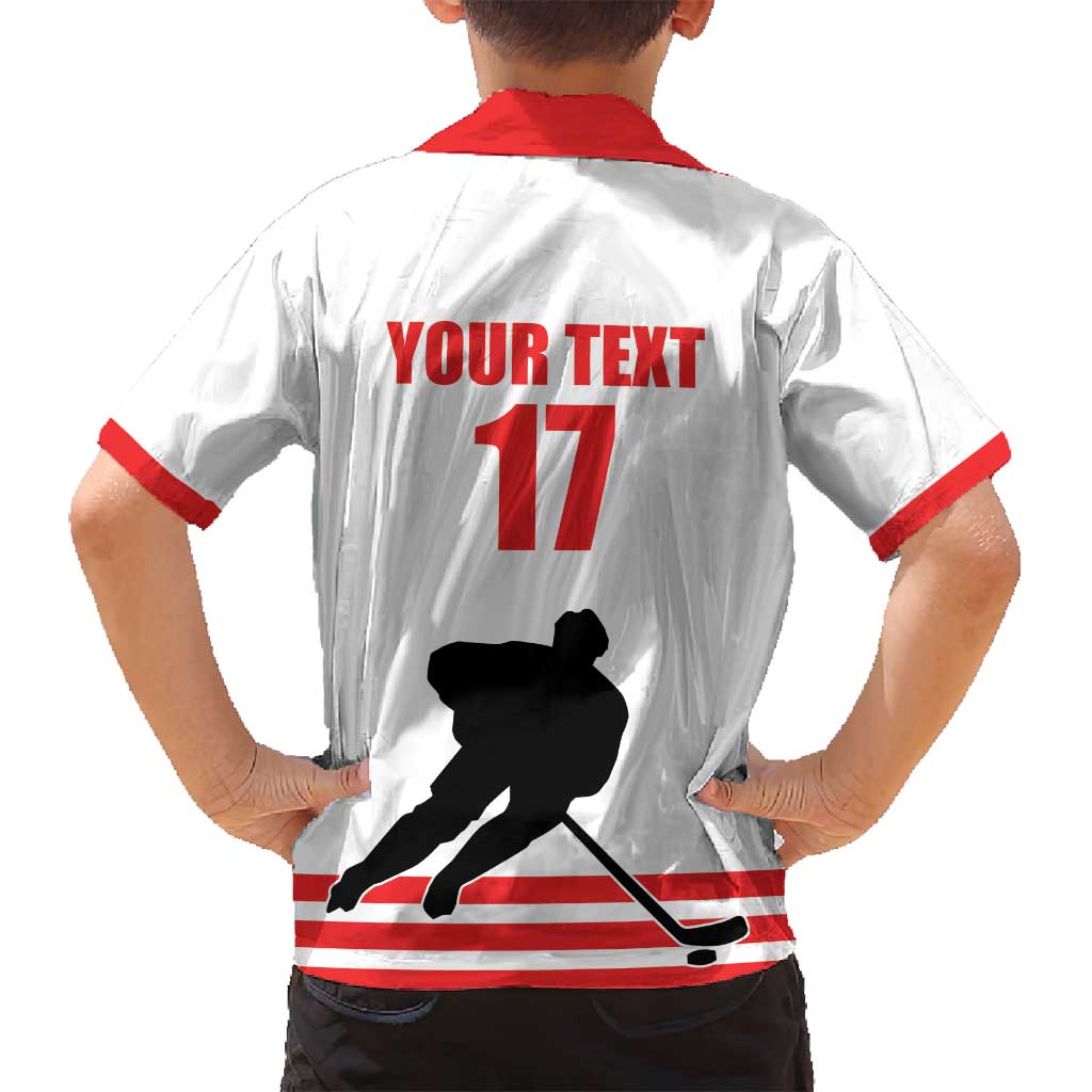 Custom Switzerland Ice Hockey Family Matching Long Sleeve Bodycon Dress and Hawaiian Shirt Come on La Nati