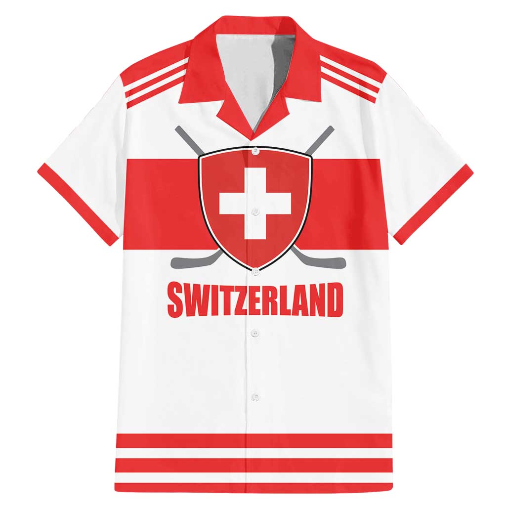 Custom Switzerland Ice Hockey Family Matching Mermaid Dress and Hawaiian Shirt Come on La Nati