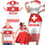 Custom Switzerland Ice Hockey Family Matching Short Sleeve Bodycon Dress and Hawaiian Shirt Come on La Nati