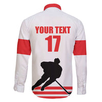 Custom Switzerland Ice Hockey Family Matching Short Sleeve Bodycon Dress and Hawaiian Shirt Come on La Nati