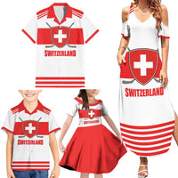 Custom Switzerland Ice Hockey Family Matching Summer Maxi Dress and Hawaiian Shirt Come on La Nati