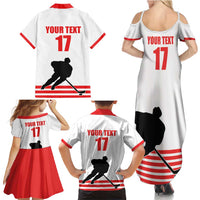 Custom Switzerland Ice Hockey Family Matching Summer Maxi Dress and Hawaiian Shirt Come on La Nati