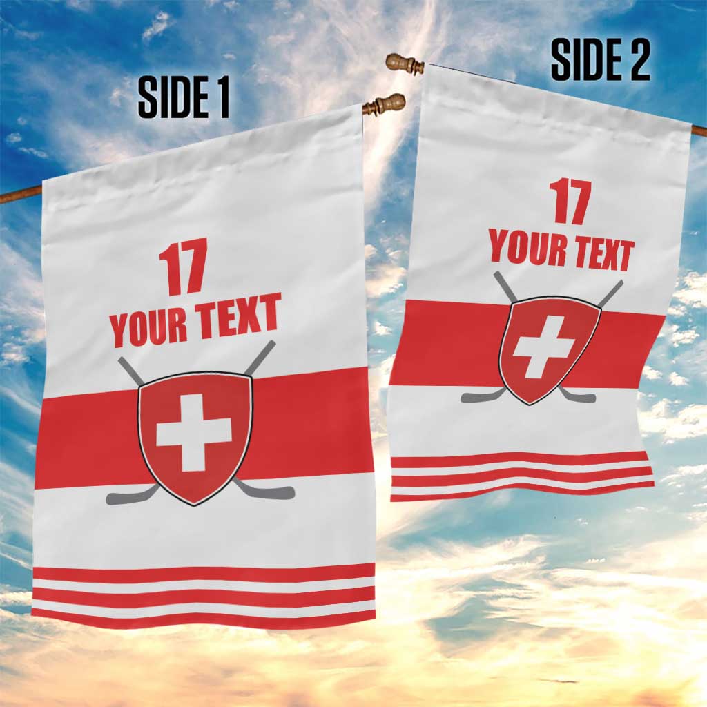 Custom Switzerland Ice Hockey Garden Flag Come on La Nati
