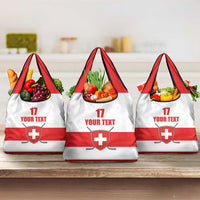 Custom Switzerland Ice Hockey Grocery Bag Come on La Nati