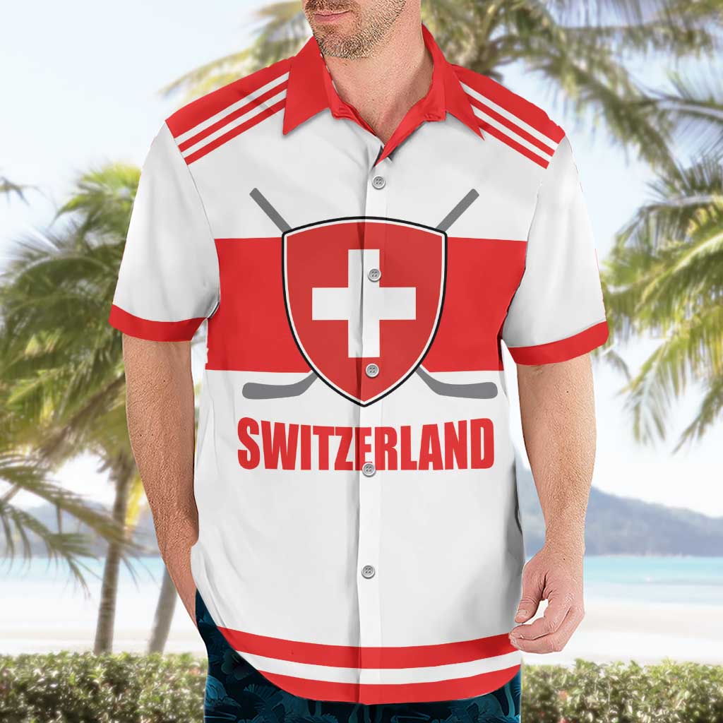 Custom Switzerland Ice Hockey Hawaiian Shirt Come on La Nati
