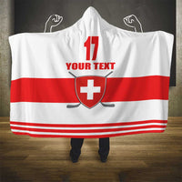 Custom Switzerland Ice Hockey Hooded Blanket Come on La Nati