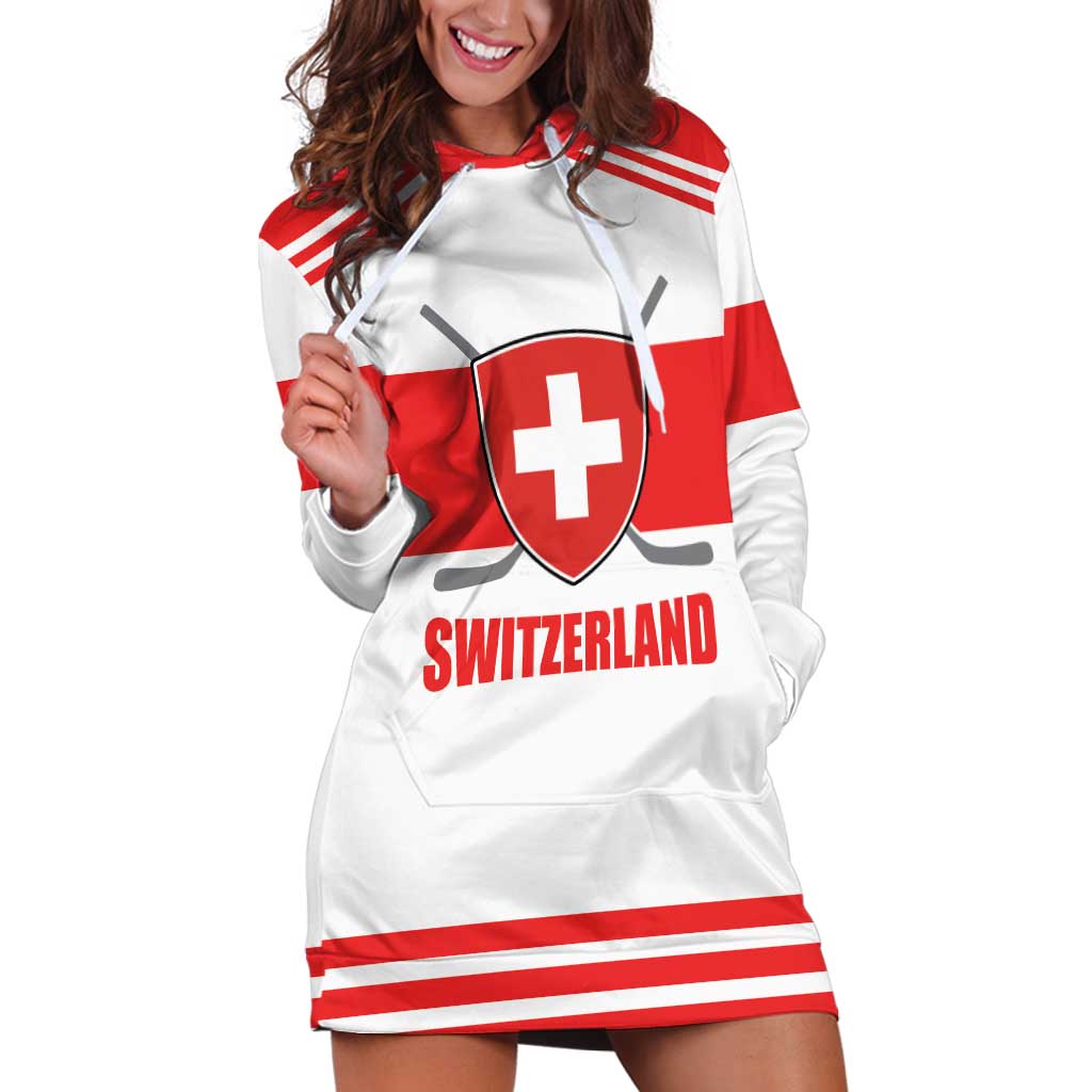 Custom Switzerland Ice Hockey Hoodie Dress Come on La Nati