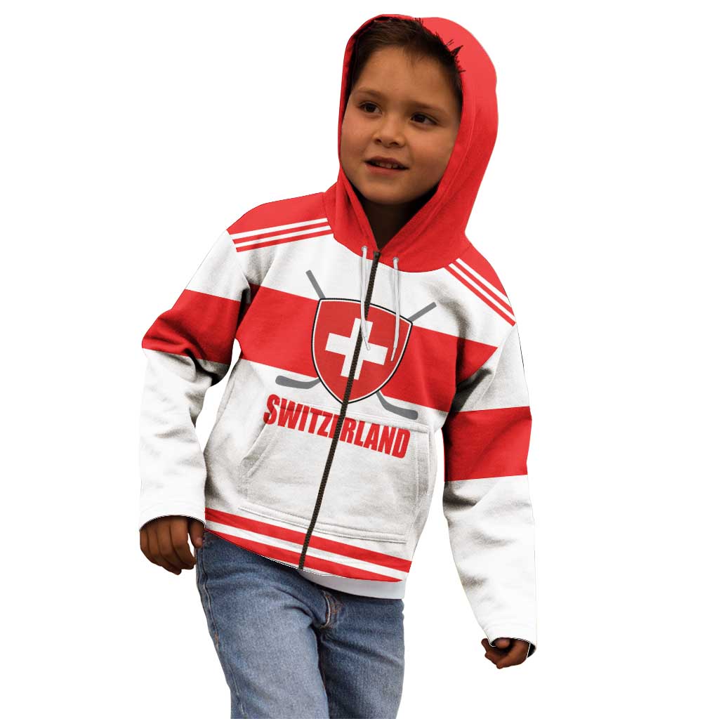Custom Switzerland Ice Hockey Kid Hoodie Come on La Nati