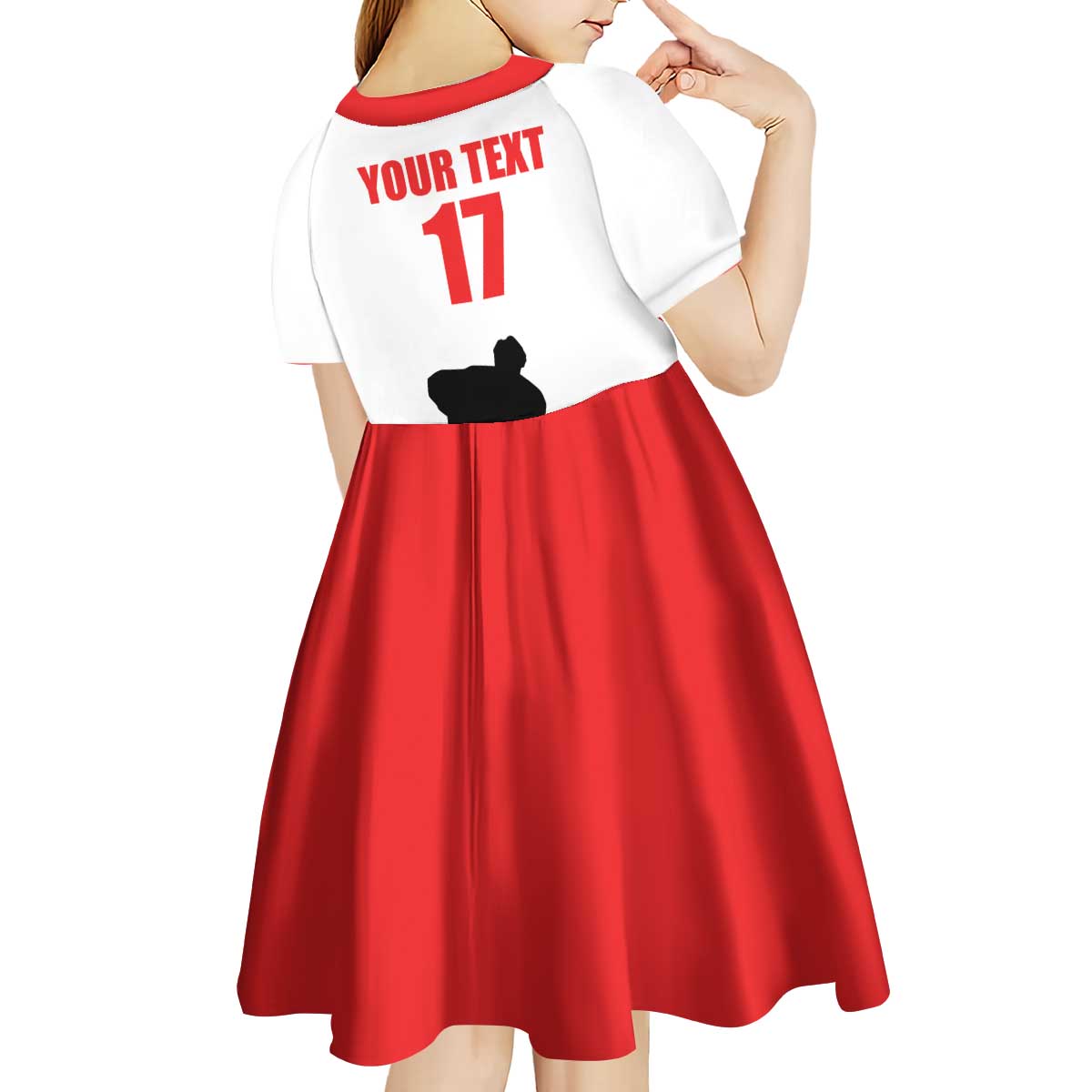 Custom Switzerland Ice Hockey Kid Short Sleeve Dress Come on La Nati