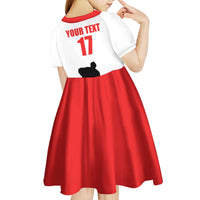 Custom Switzerland Ice Hockey Kid Short Sleeve Dress Come on La Nati