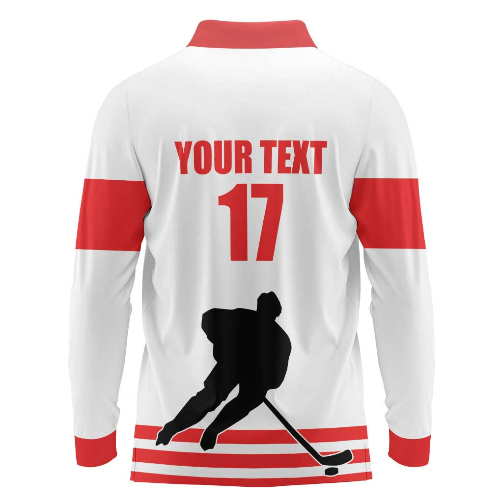 Custom Switzerland Ice Hockey Long Sleeve Polo Shirt Come on La Nati