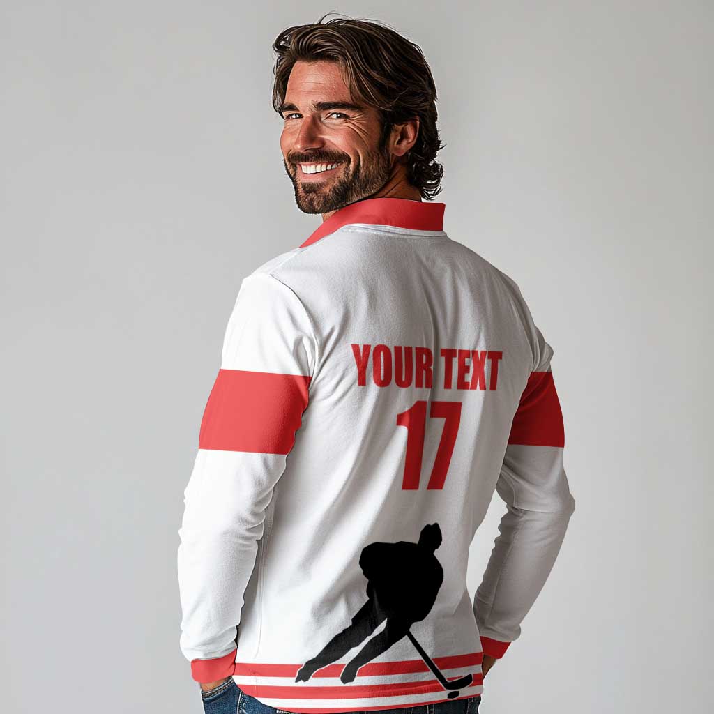 Custom Switzerland Ice Hockey Long Sleeve Polo Shirt Come on La Nati