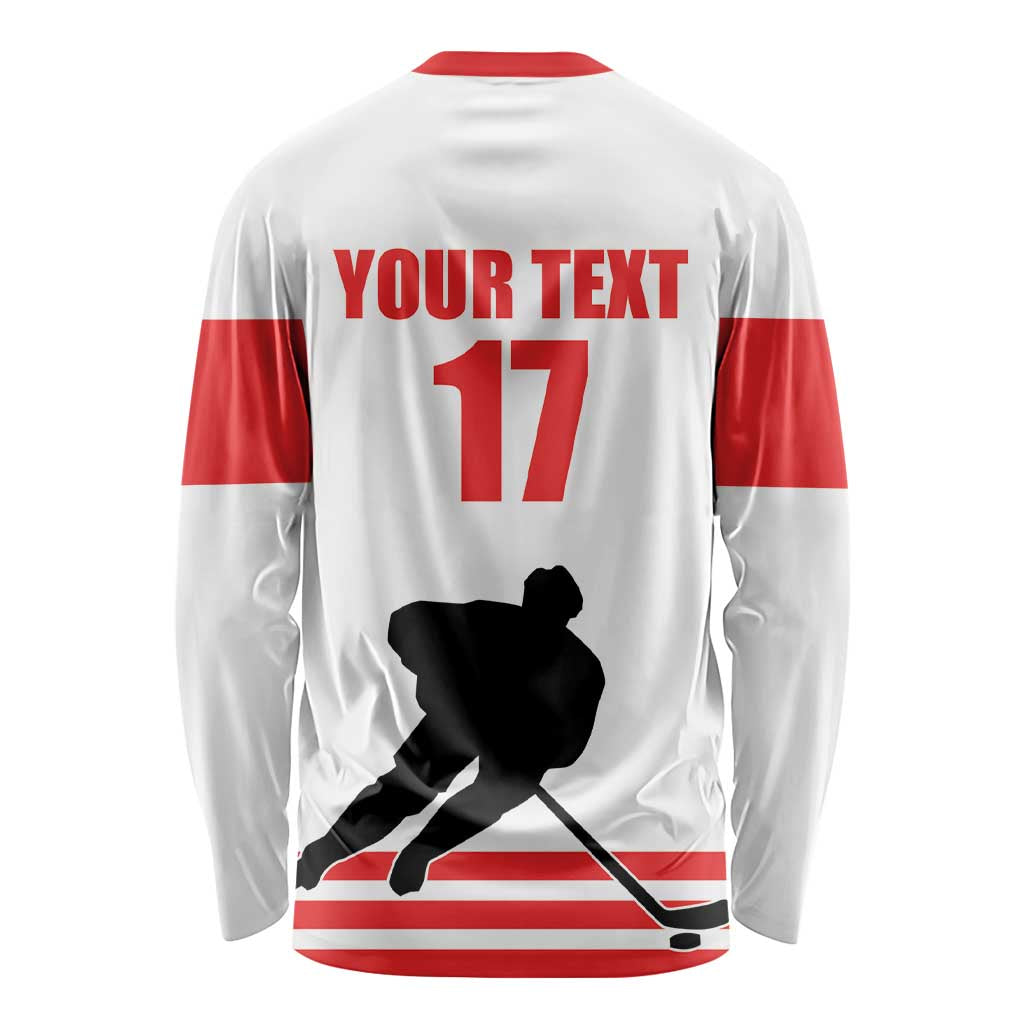 Custom Switzerland Ice Hockey Long Sleeve Shirt Come on La Nati