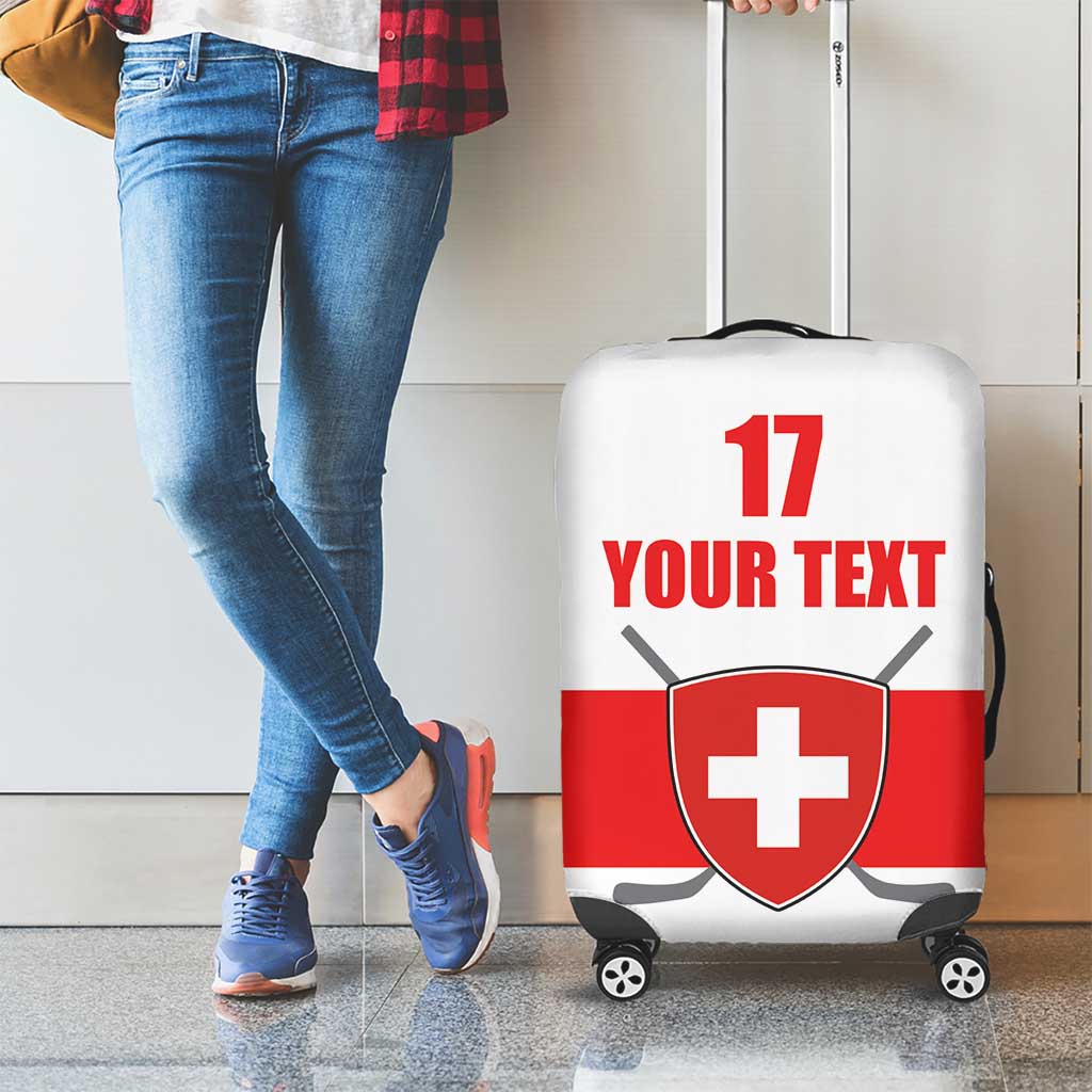 Custom Switzerland Ice Hockey Luggage Cover Come on La Nati