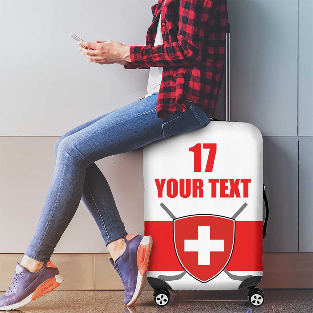 Custom Switzerland Ice Hockey Luggage Cover Come on La Nati