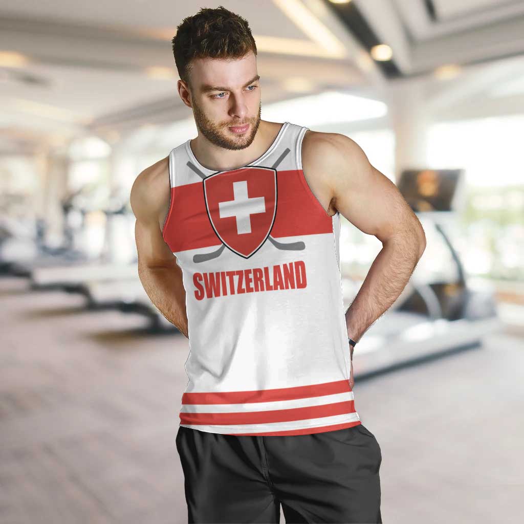 Custom Switzerland Ice Hockey Men Tank Top Come on La Nati