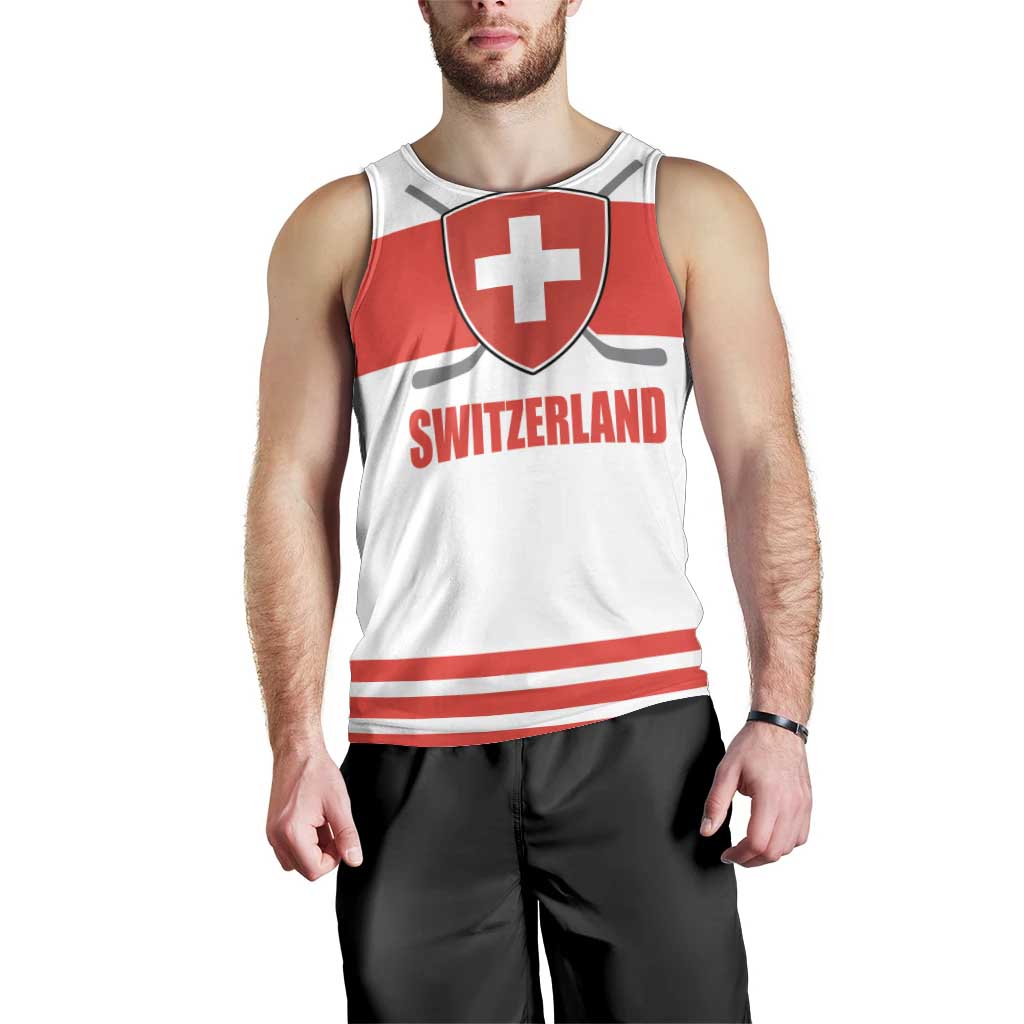 Custom Switzerland Ice Hockey Men Tank Top Come on La Nati