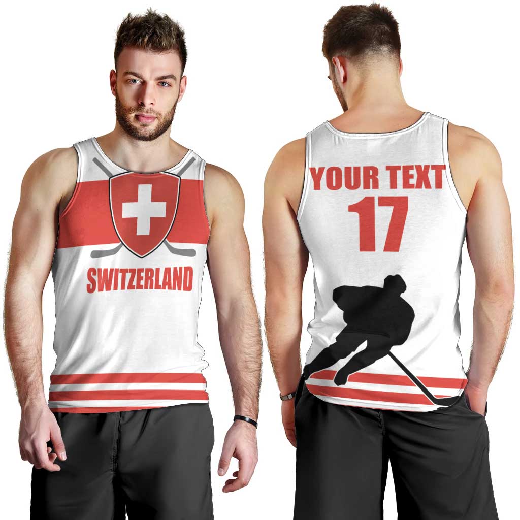 Custom Switzerland Ice Hockey Men Tank Top Come on La Nati