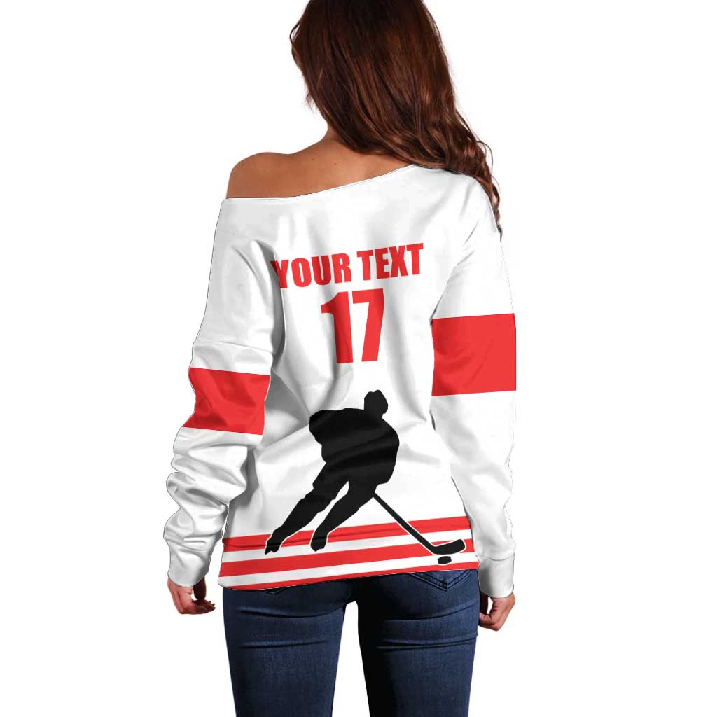 Custom Switzerland Ice Hockey Off Shoulder Sweater Come on La Nati