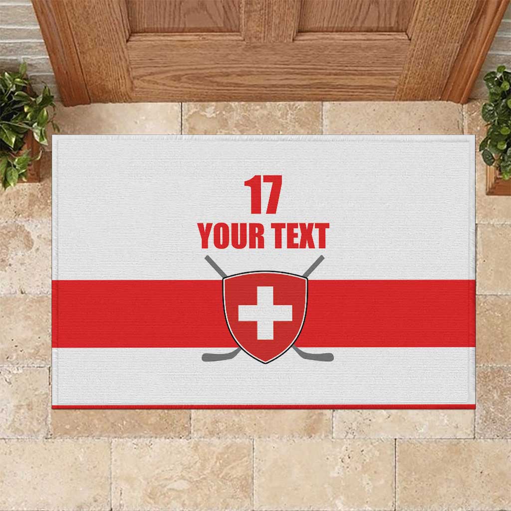 Custom Switzerland Ice Hockey Rubber Doormat Come on La Nati