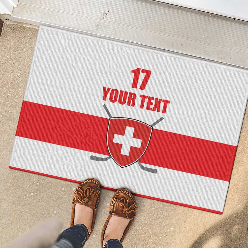 Custom Switzerland Ice Hockey Rubber Doormat Come on La Nati
