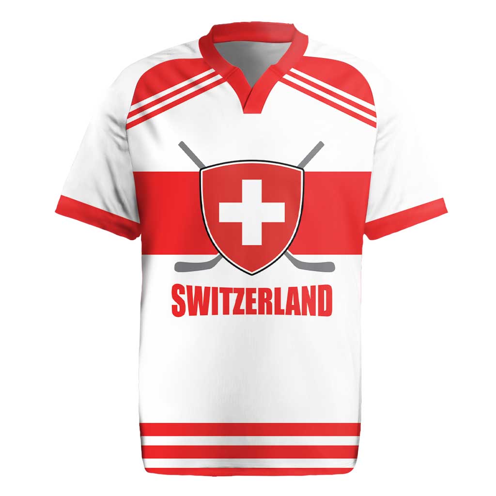 Custom Switzerland Ice Hockey Rugby Jersey Come on La Nati