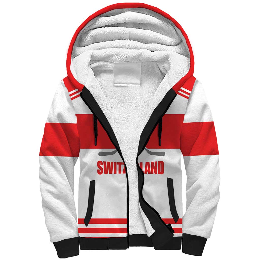 Custom Switzerland Ice Hockey Sherpa Hoodie Come on La Nati