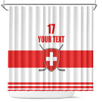 Custom Switzerland Ice Hockey Shower Curtain Come on La Nati
