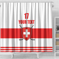 Custom Switzerland Ice Hockey Shower Curtain Come on La Nati