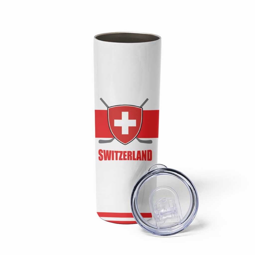 Custom Switzerland Ice Hockey Skinny Tumbler Come on La Nati