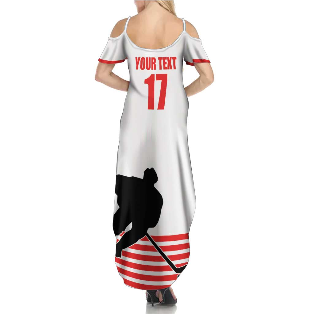 Custom Switzerland Ice Hockey Summer Maxi Dress Come on La Nati