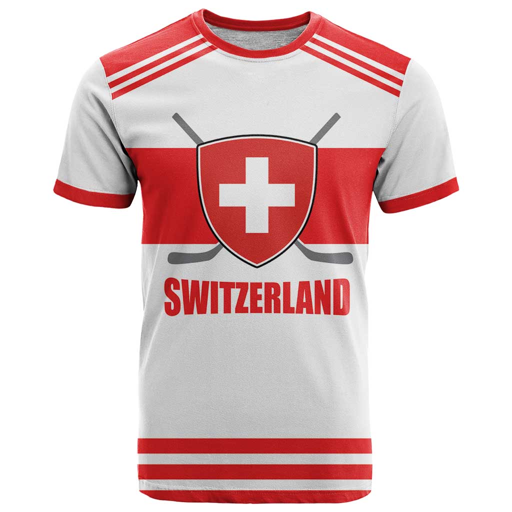 Custom Switzerland Ice Hockey T Shirt Come on La Nati