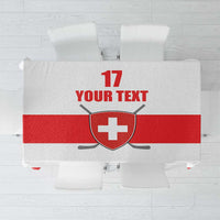 Custom Switzerland Ice Hockey Tablecloth Come on La Nati