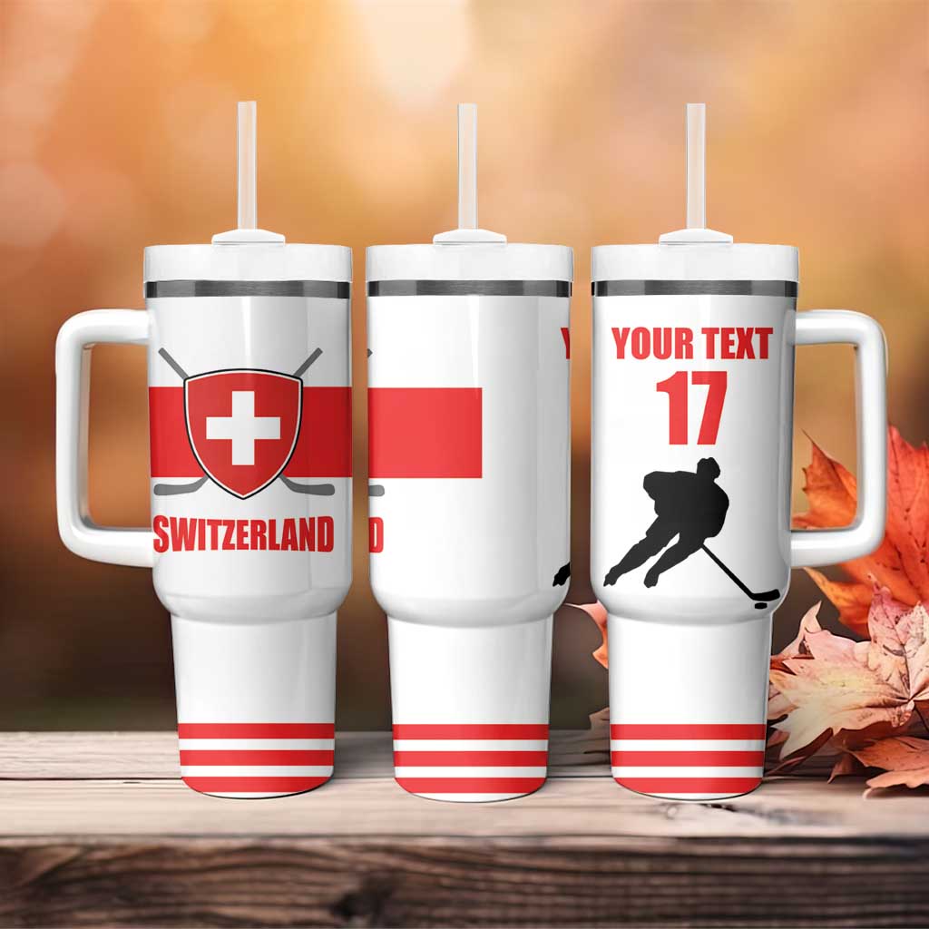 Custom Switzerland Ice Hockey Tumbler With Handle Come on La Nati